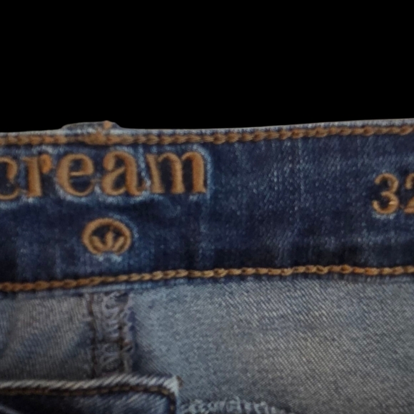 Cream Ankle Jeans With Zipper Accents Size 32 - Picture 9 of 9